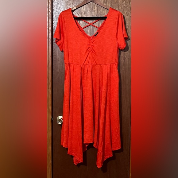 DONATED to WNC Helene Recovery Torrid size 2 (2X) midi handkerchief skater dress - Picture 2 of 5